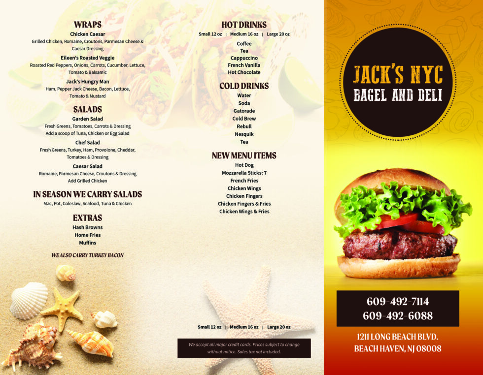 Order From Beach Haven LBI Jack's NYC Bagels