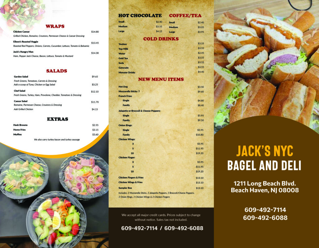 Order From Beach Haven LBI Jack's NYC Bagels