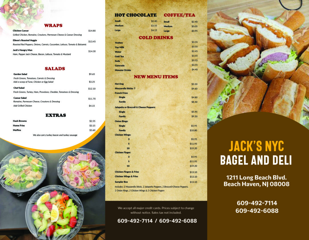 Order From Beach Haven LBI Jack's NYC Bagels